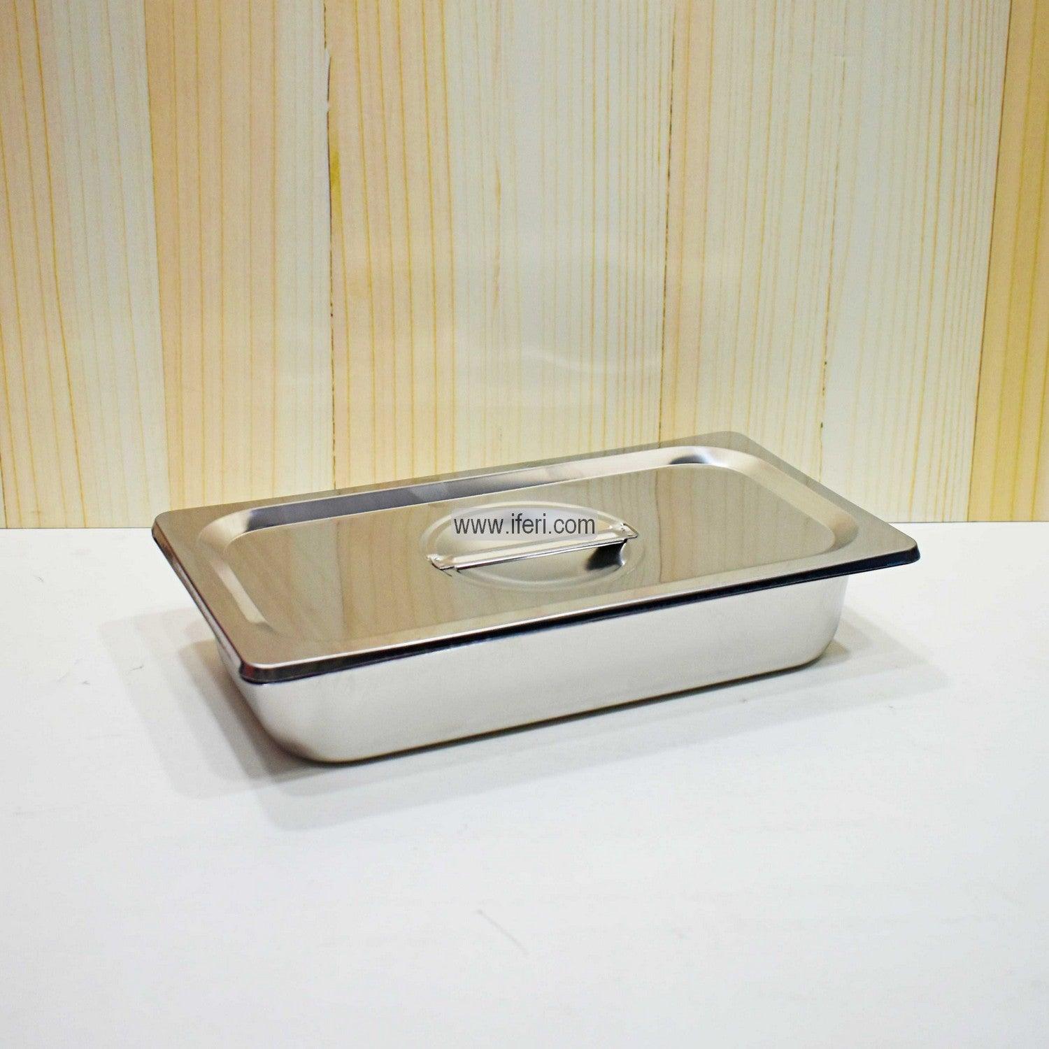12.8 Inch Stainless Steel Food Pan with Lid SN0580 Price in Bangladesh - iferi.com