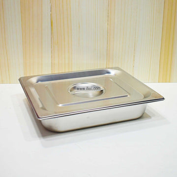 12.8 Inch Stainless Steel Food Pan with Lid SN0583 Price in Bangladesh - iferi.com