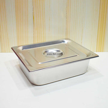 12.8 Inch Stainless Steel Food Pan with Lid SN0584 Price in Bangladesh - iferi.com