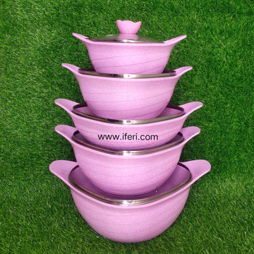 5 Pcs JIO Non Stick Granite Coated Cookware Set with Lid LB1518 Price in Bangladesh - iferi.com