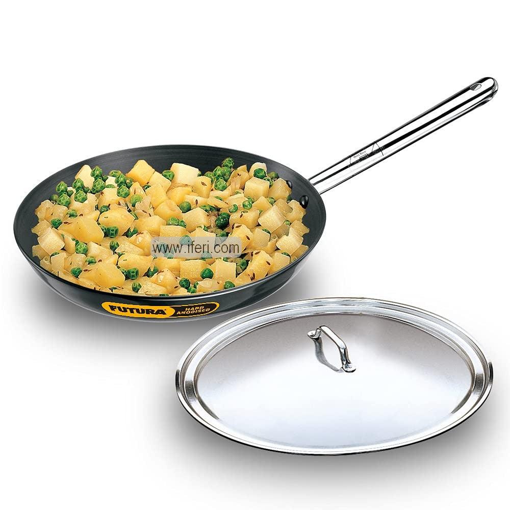 30 cm Futura Hard Anodised Frying Pan With SS Lid ALM23768 Price in Bangladesh - iferi.com
