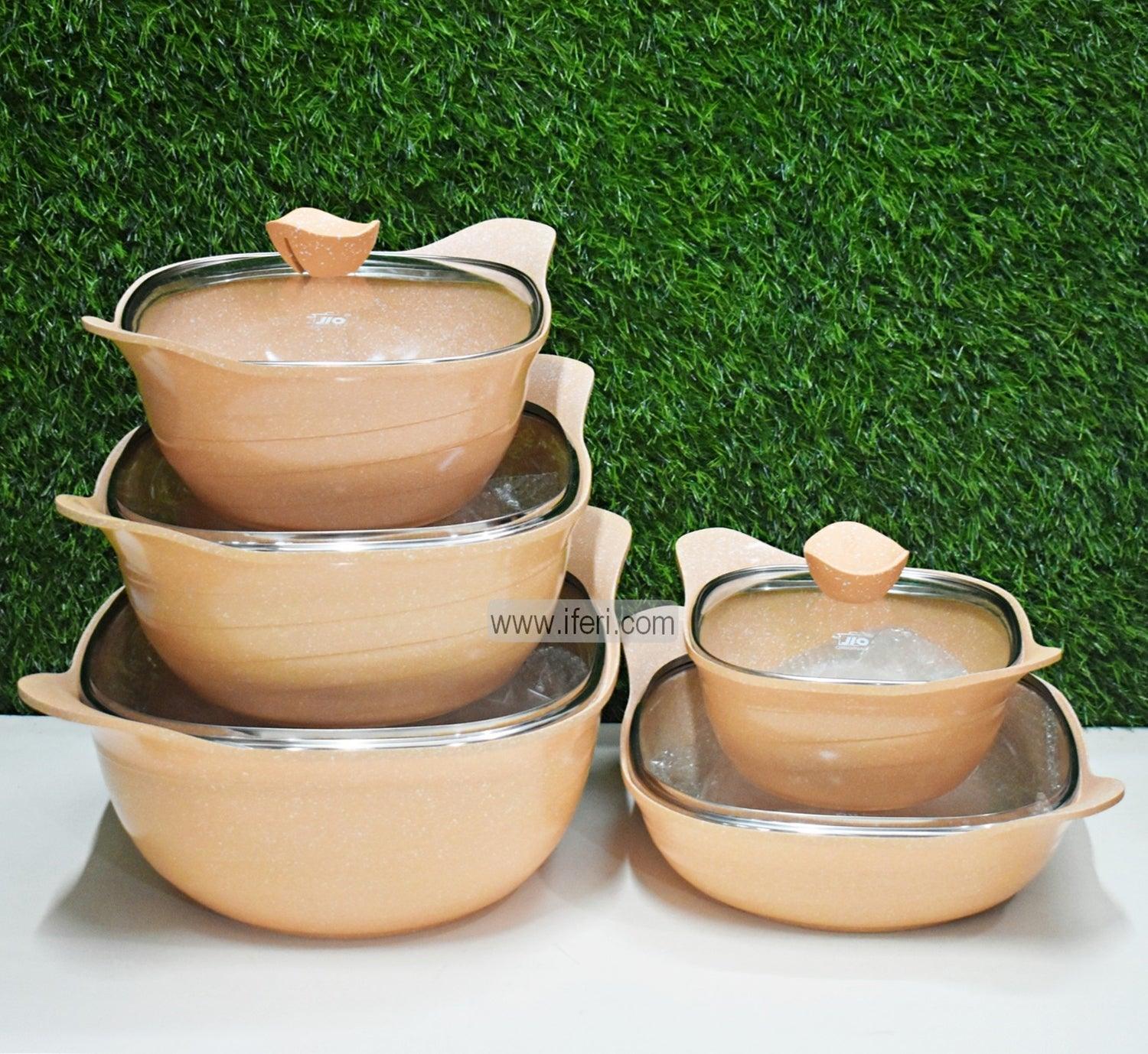 5 Pcs JIO Non Stick Granite Coated Cookware Set with Lid RH0677 Price in Bangladesh - iferi.com