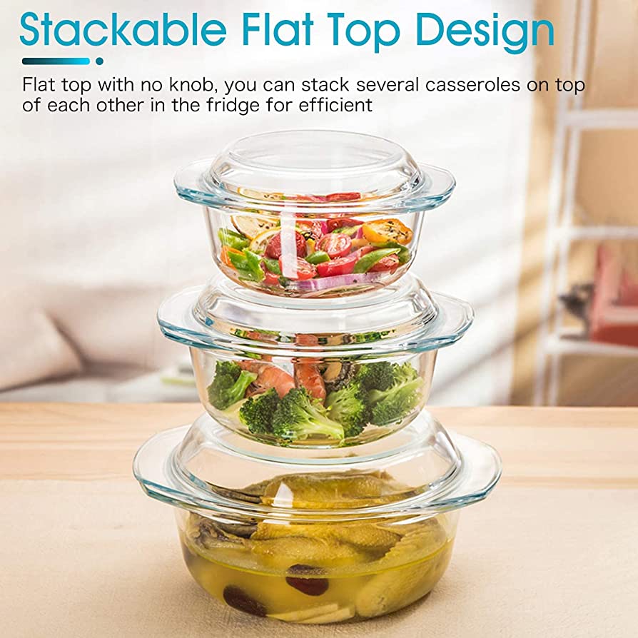 Buy Tempered Glass Casserole Set through Online from iferi.com in Bangladesh