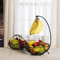 2 Tier Metal Fruit Basket with Banana Hanger FH4431 Price in Bangladesh - iferi.com