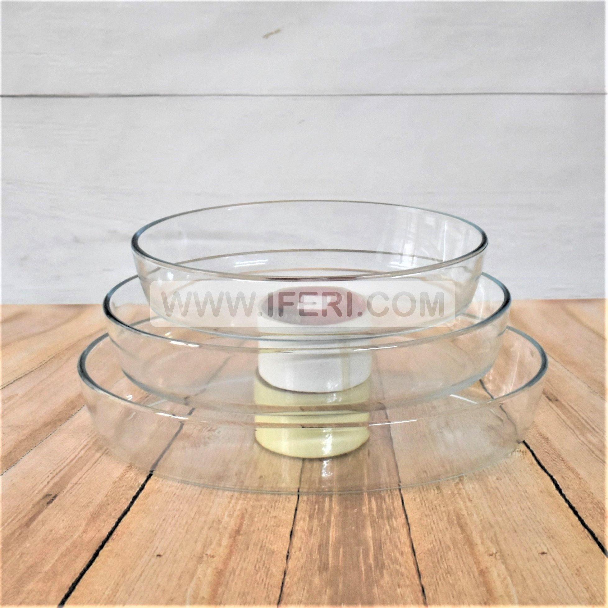 3 Piece Tempered Glass Oval Casserole Set UT5644 - Price in BD at iferi.com