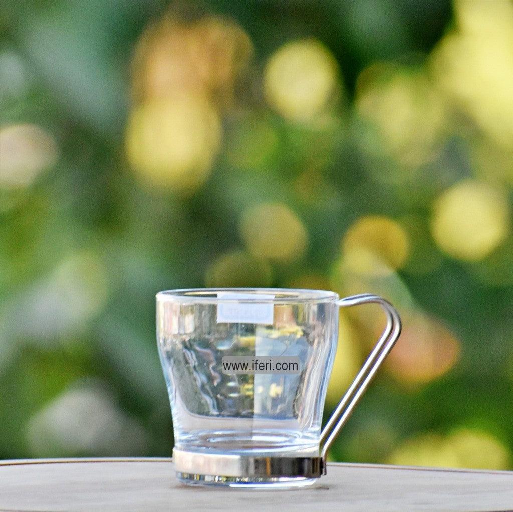 6 Pcs Glass Cup with Metal Handle CK0068 Price in Bangladesh - iferi.com