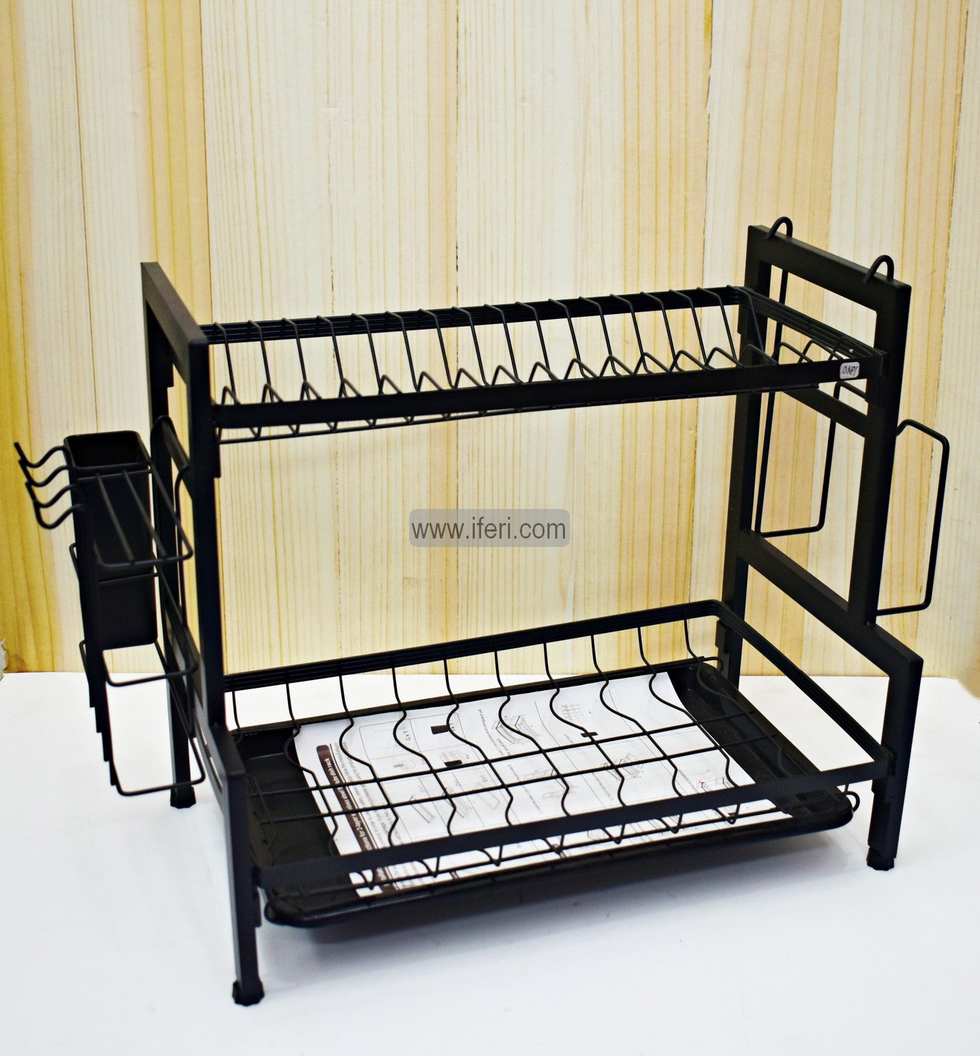 2 Tier Stainless Steel Dish Drying Storage Rack with Holder ALP0477