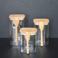 3 Pcs Airtight Glass Cookie Jar Set UT14278 - Price in BD at iferi.com