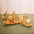 13 Pcs Exclusive Ceramic & Metal Turkish Tea Set with Tray GA2022 Price in Bangladesh - iferi.com
