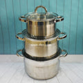 6 Pcs Stainless Steel Cookware Set With Lid KV-2241 Price in Bangladesh - iferi.com