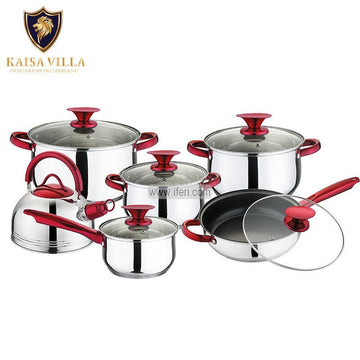 6 Pcs Stainless Steel Cookware Set with Lid KV6688 Price in Bangladesh - iferi.com