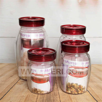 4 Pcs Airtight Glass Cookie Jar UT0636 - Price in BD at iferi.com