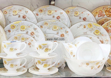 32 Pcs Marble Stone Dinner Set with Golder Border KML0014 Price in Bangladesh - iferi.com