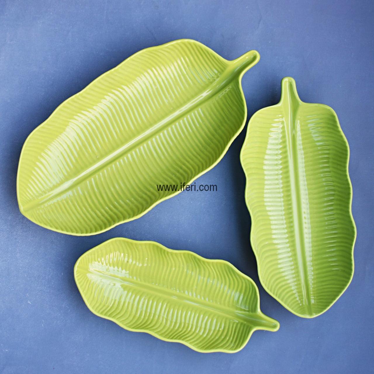 3 Pcs Leaf Shaped Ceramic Serving Dish UT5508 Price in Bangladesh - iferi.com