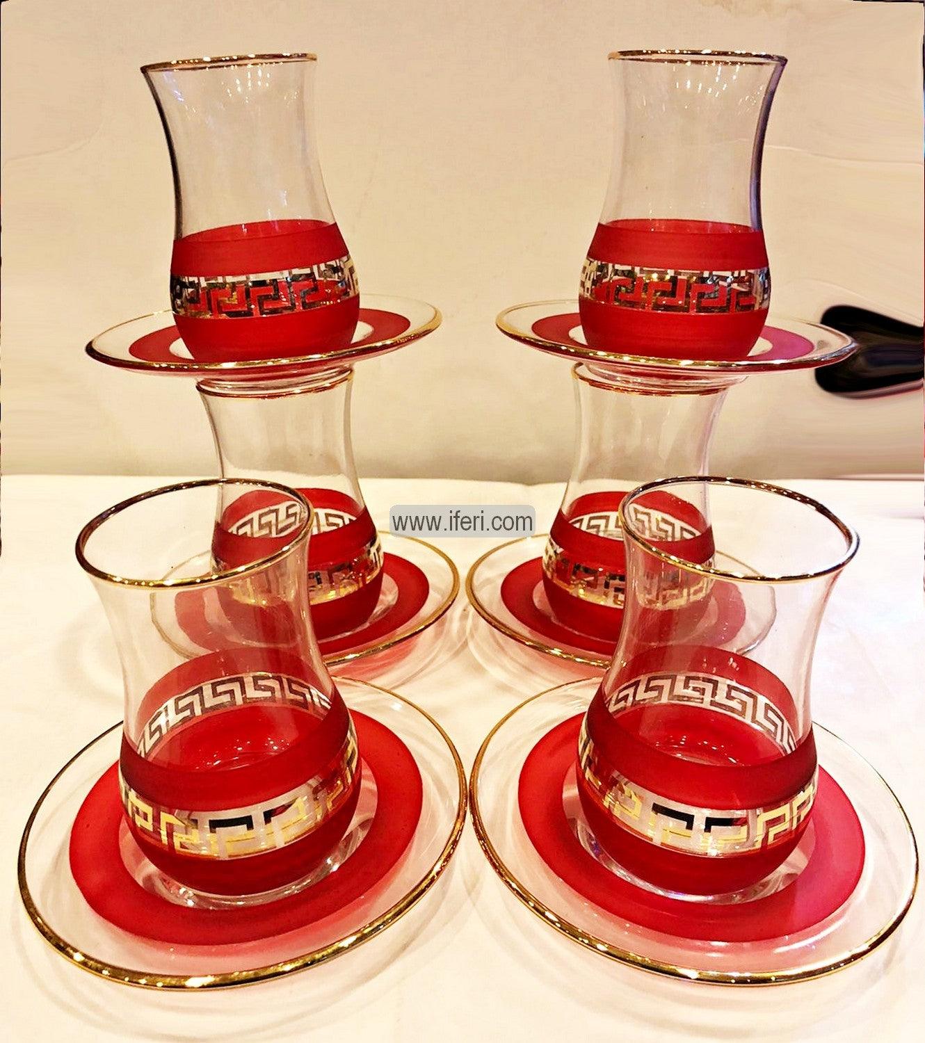 12 Pcs Exclusive Glass Turkish Tea Cup & Saucer Set GA20053 Price in Bangladesh - iferi.com