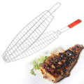 BBQ Tool Fish Grill Net Basket with Wooden Handle TG227 - Price in BD at iferi.com